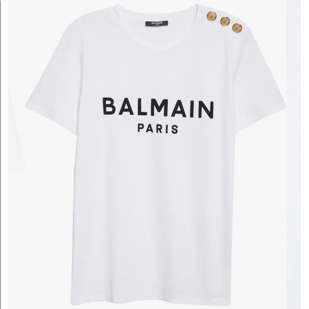 FINAL reduction! Authentic Balmain Paris 3 buttons T shirt